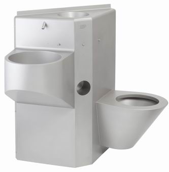 BSK 01 bezpečnostní nerezový kombi set WC + umyvadlo + pítko