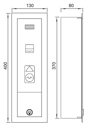 Schéma - ZAS 1 podpovrchový žetonový automat sprchový
