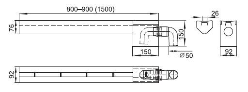 Schéma - PZ 02 podlahový žlábek štěrbinový