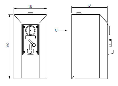 Schéma - MAD 5 mincovní automat pro otevírání dveří - nástěnný